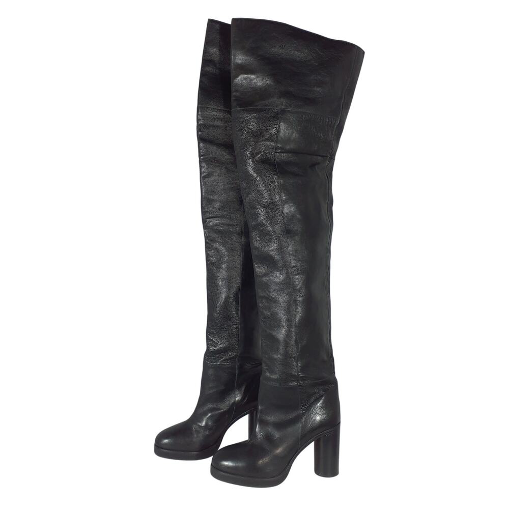Isabel Marant Sleek Black Lurna Over-The-Knee Boots Size 39 EU / US 8.5